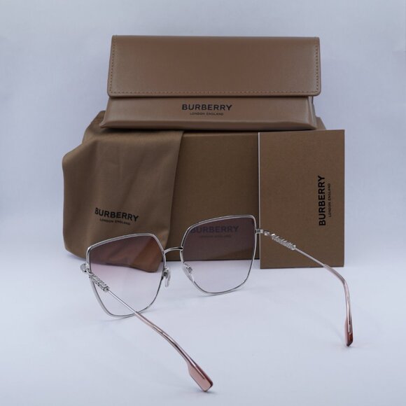 Final Price! Burberry BE3143 10058D Silver/Pink Sunglasses - Picture 5 of 10